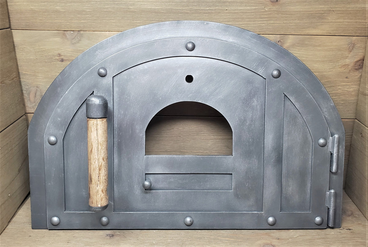 All About Pizza Oven Doors – Hinged vs. Freestanding – Old West Iron