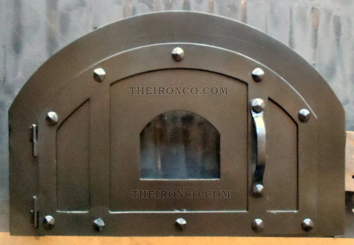 All About Pizza Oven Doors – Hinged vs. Freestanding – Old West Iron