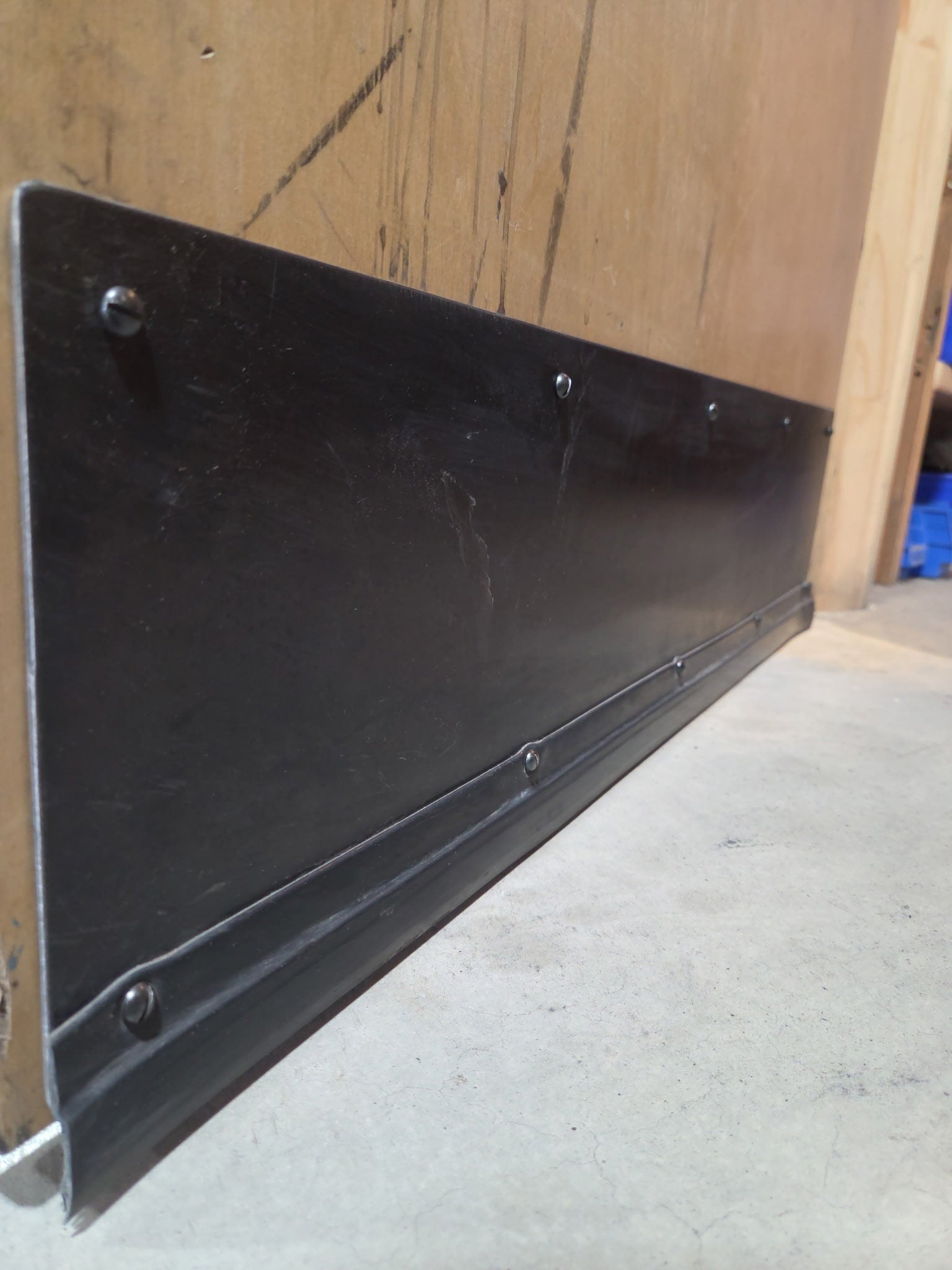Kick Plate Drip Edge: Rugged Protection with a Forged Finish