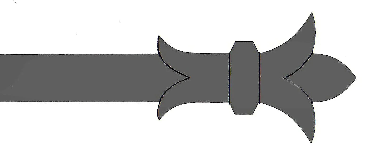 Babylonian Fleur De Lis Iron Work - 318 - Old West Iron