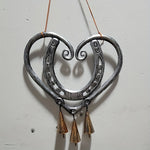Lucky Horseshoe and Heart Windchime