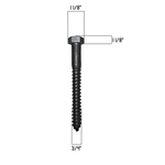 3/4" Dia. Smooth Hex Head Lag