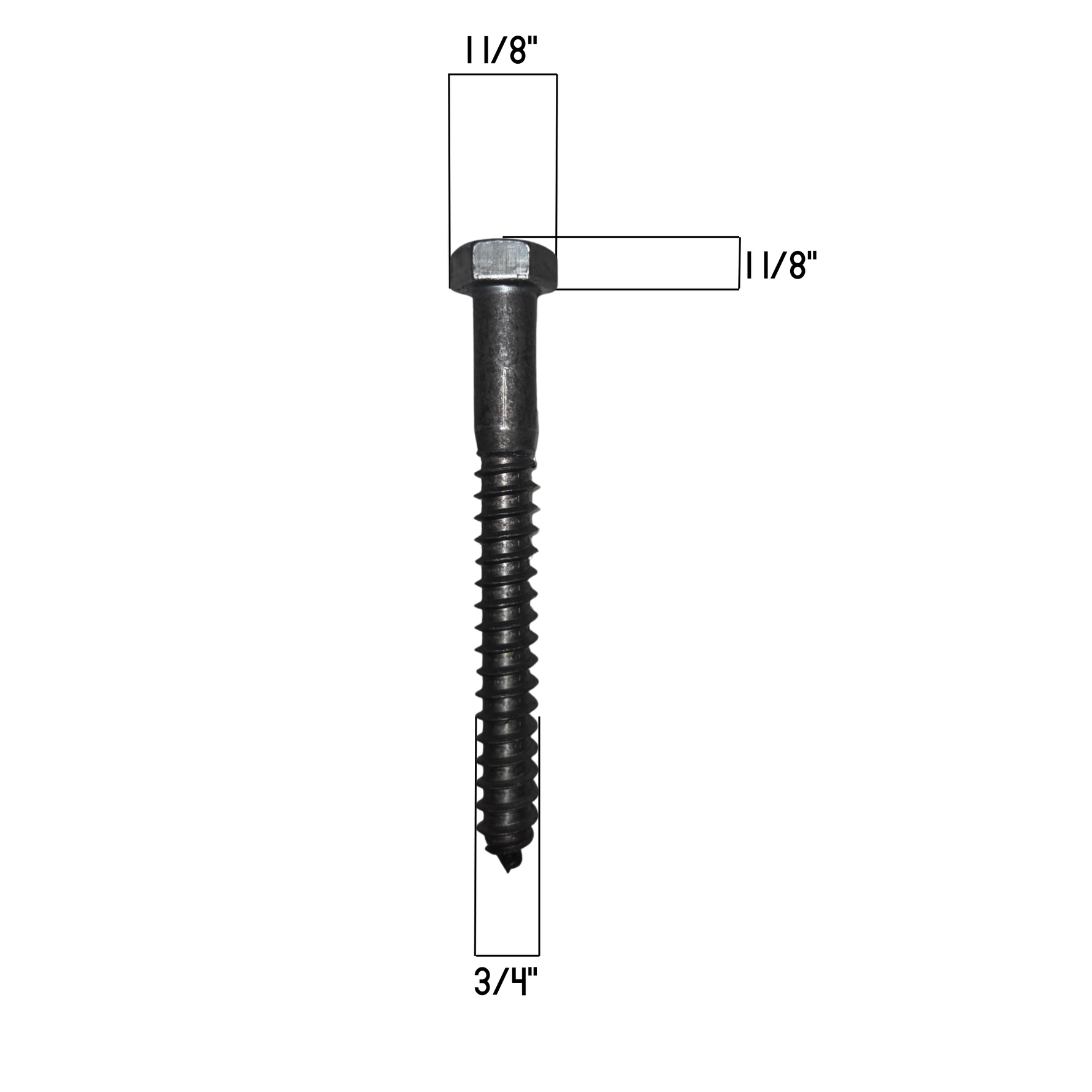 3/4" Dia. Smooth Hex Head Lag
