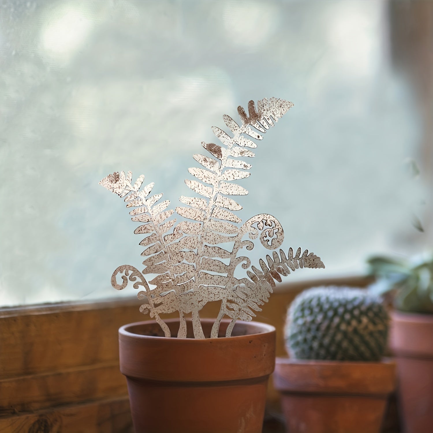 Rusty Fern Garden Stakes