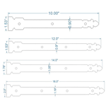 Spanish Cathedral Iron Functioning Hinge Strap