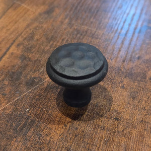 Limited Run Rustic Hammered Cabinet Knob - Black