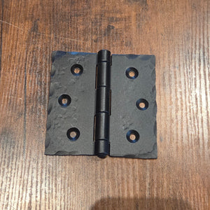 Traditional Distressed Wrought Iron Butt Hinge - 3" x 3" / Raw / Unfinished