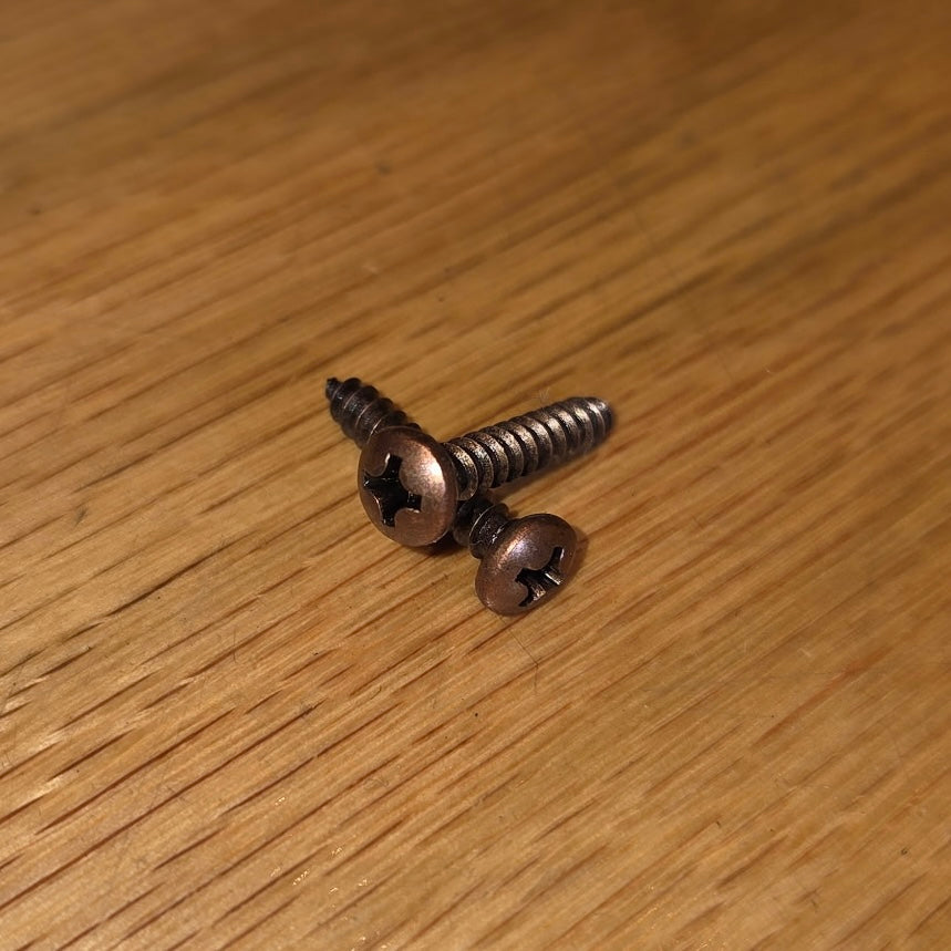#6 x 3/4 Silicone Bronze Oval Head Decorative Screws (Four Pack)