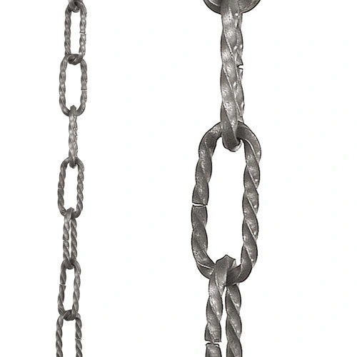 Forged Twisted Square Bar Chain. 1" Width - Priced per foot