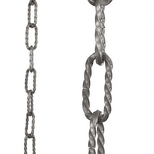 Forged Twisted Square Bar Chain. 2 1/2" x 1" - Priced per foot