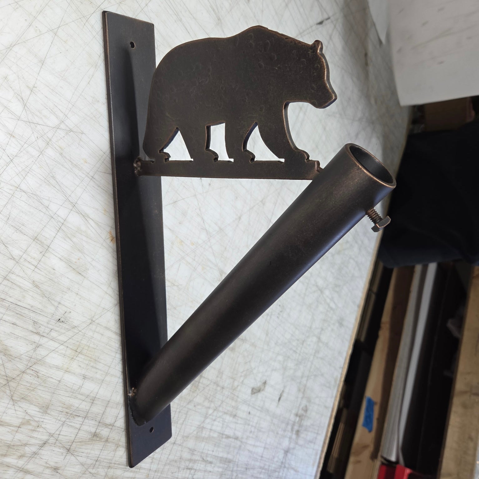 California Bear Iron Flag Bracket
