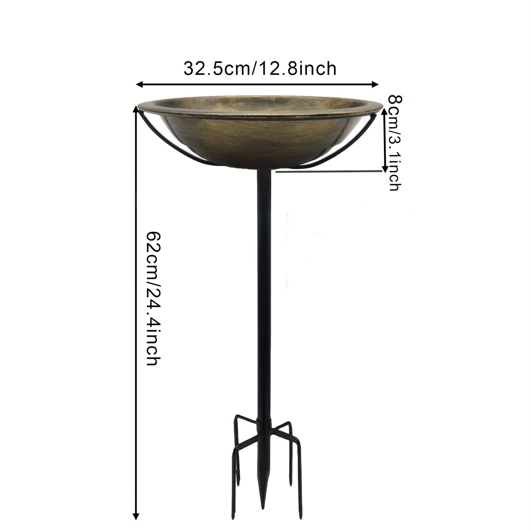 Hammered Copper Bird Fountain