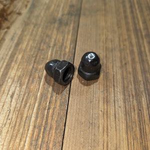 3/8" High Profile Hammered Acorn Nut - Black