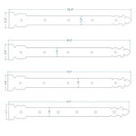 Spanish Cathedral Iron Functioning Hinge Strap