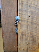 Hand Forged Iron Hook and Nail – Rustic Wrought Iron Wall Hook for Farmhouse Decor