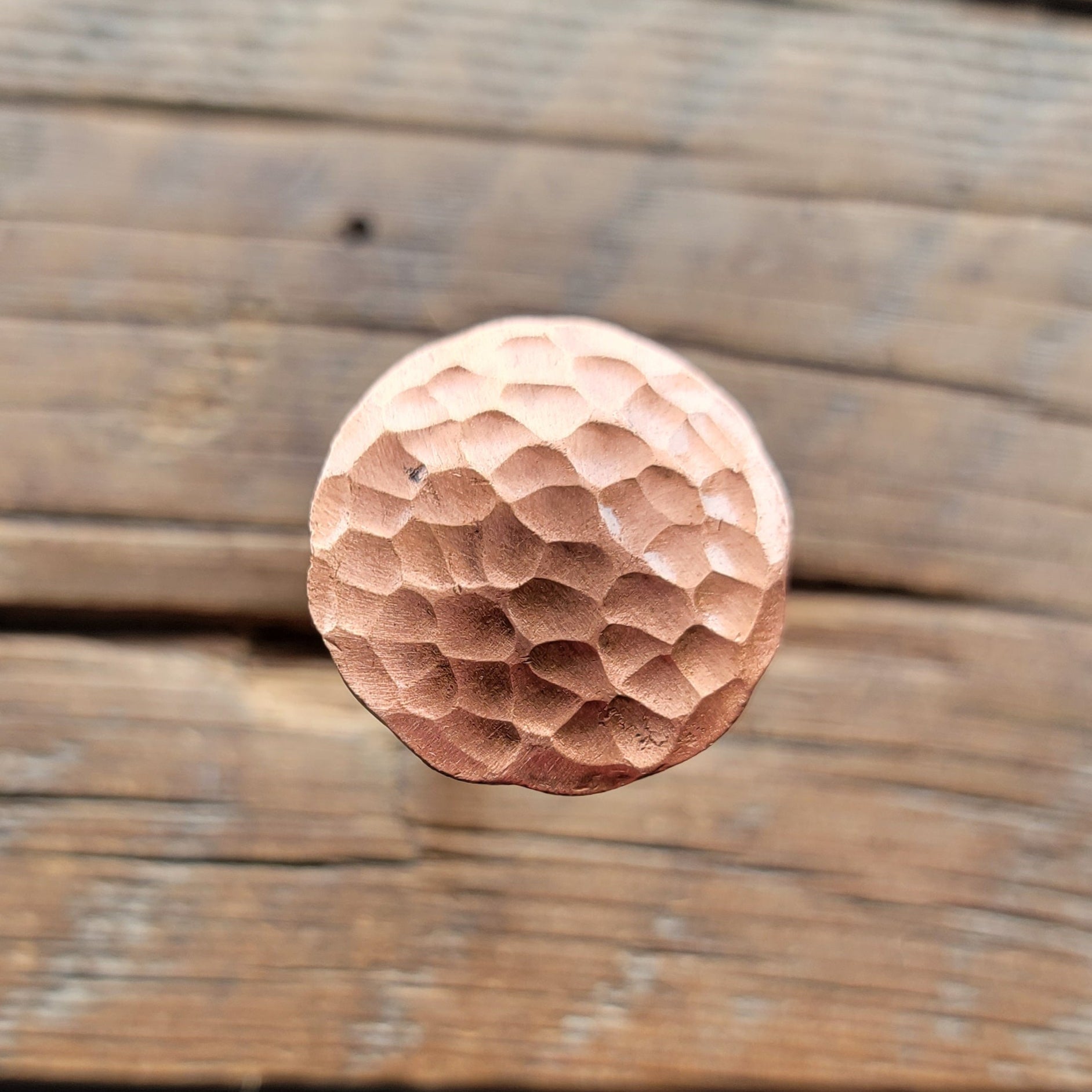 Perno de cobre redondo martillado de 3/4"