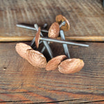 Perno de cobre redondo martillado de 1 1/4"