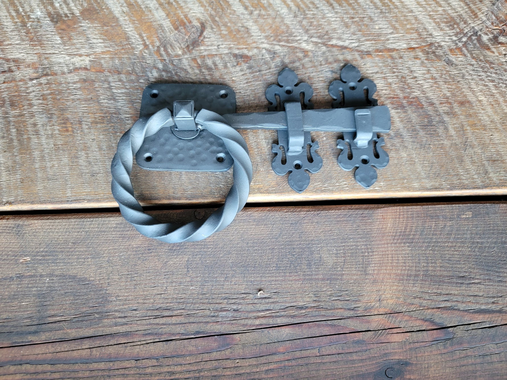 Spanish Mission Iron Ring Latch