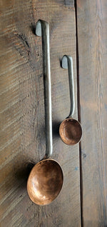 Copper Egg Spoon Set with Hook Handles