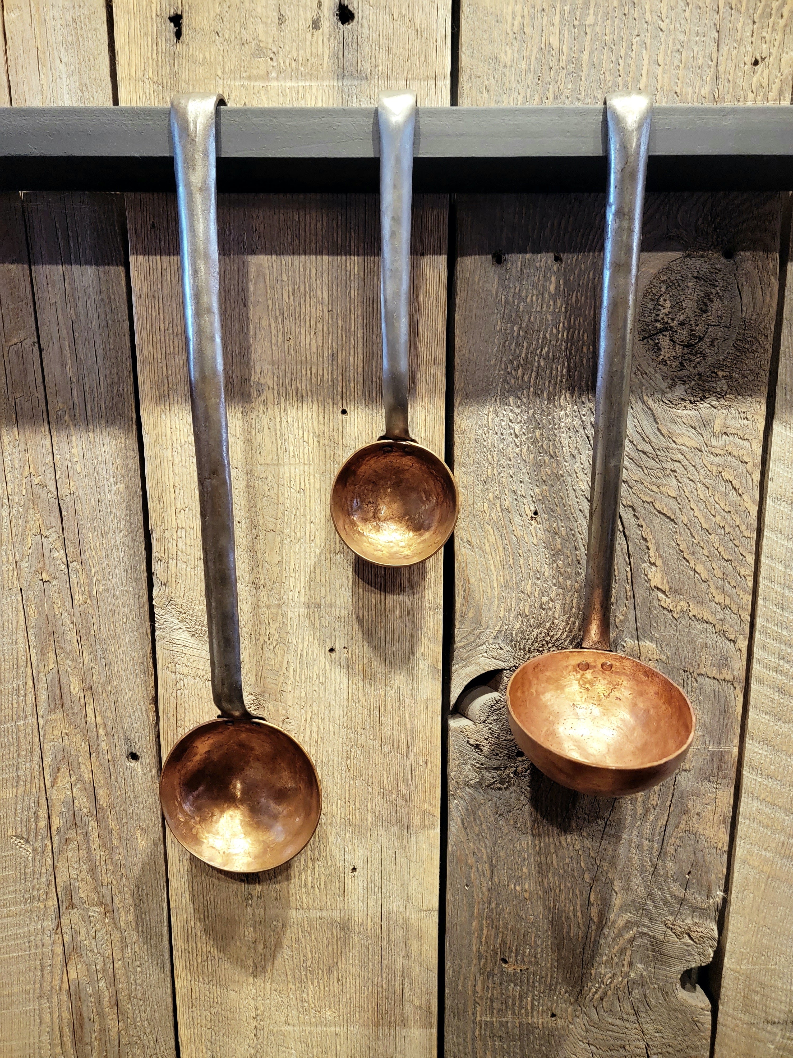 Copper Utensil Set with Hook Handles