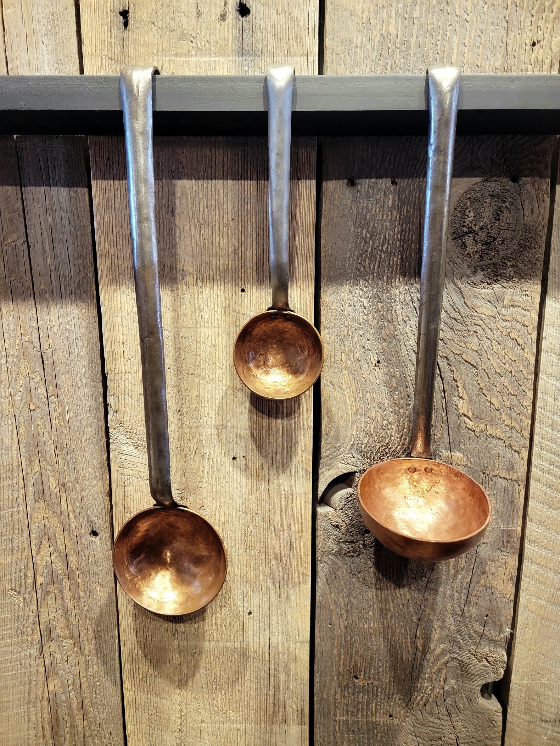 Copper Utensil Set with Hook Handles