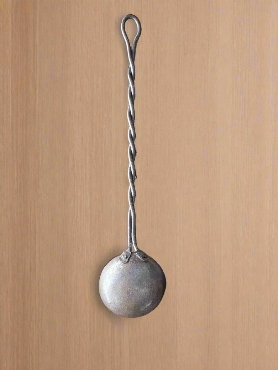 Hand Forged Twisted Steel Egg Spoon