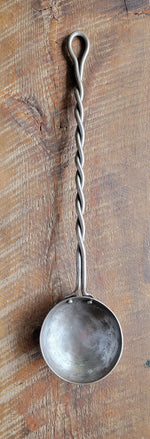 Hand Forged Twisted Steel Egg Spoon Kitchen Accessories