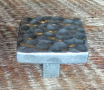 Square Hammered Modern Cabinet Knob