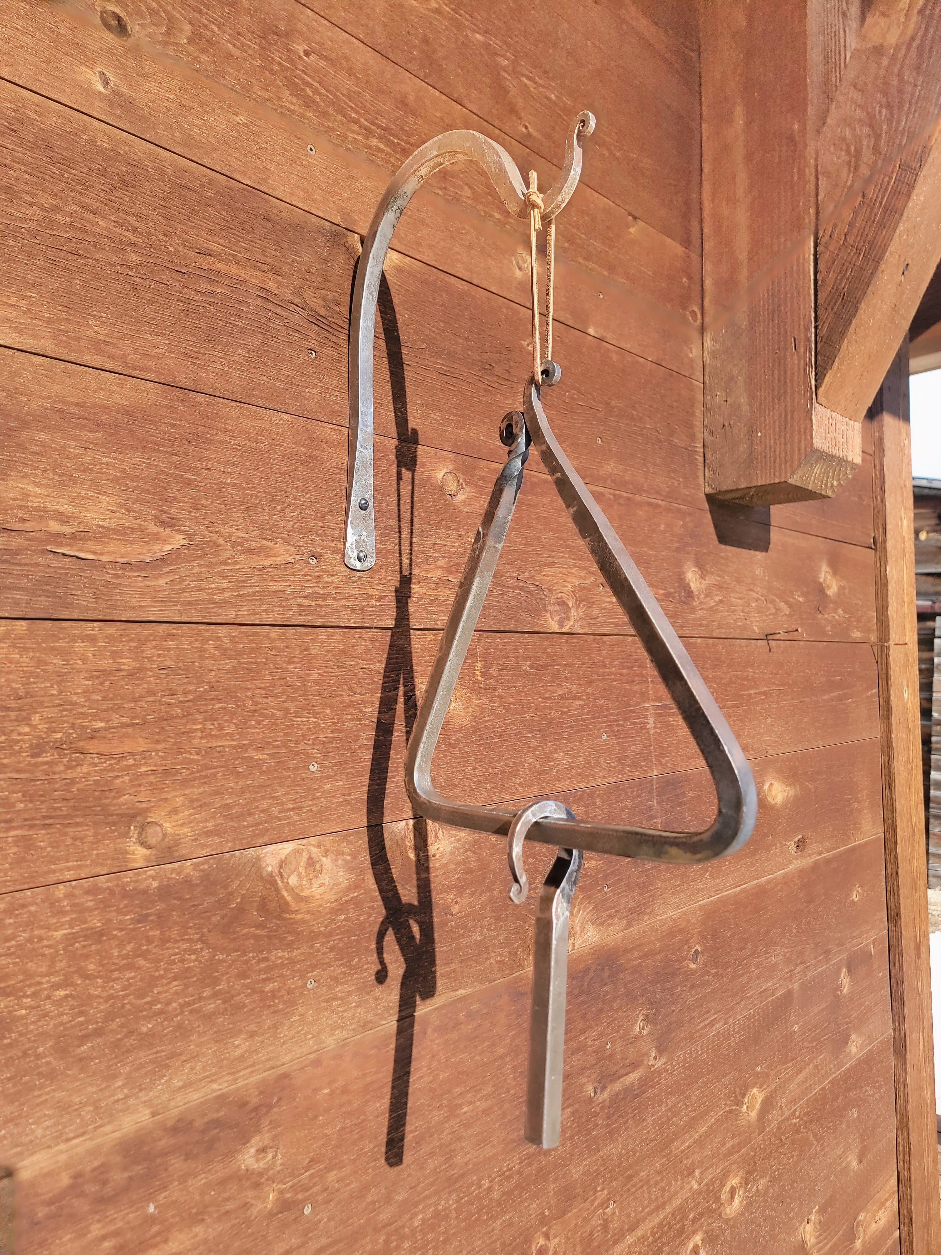 Hand Forged Iron Dinner Triangle