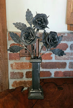 Iron Three Rose Bouquet- Hand Forged