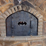 Custom Mediterranean Arched Hinged Pizza Oven Door