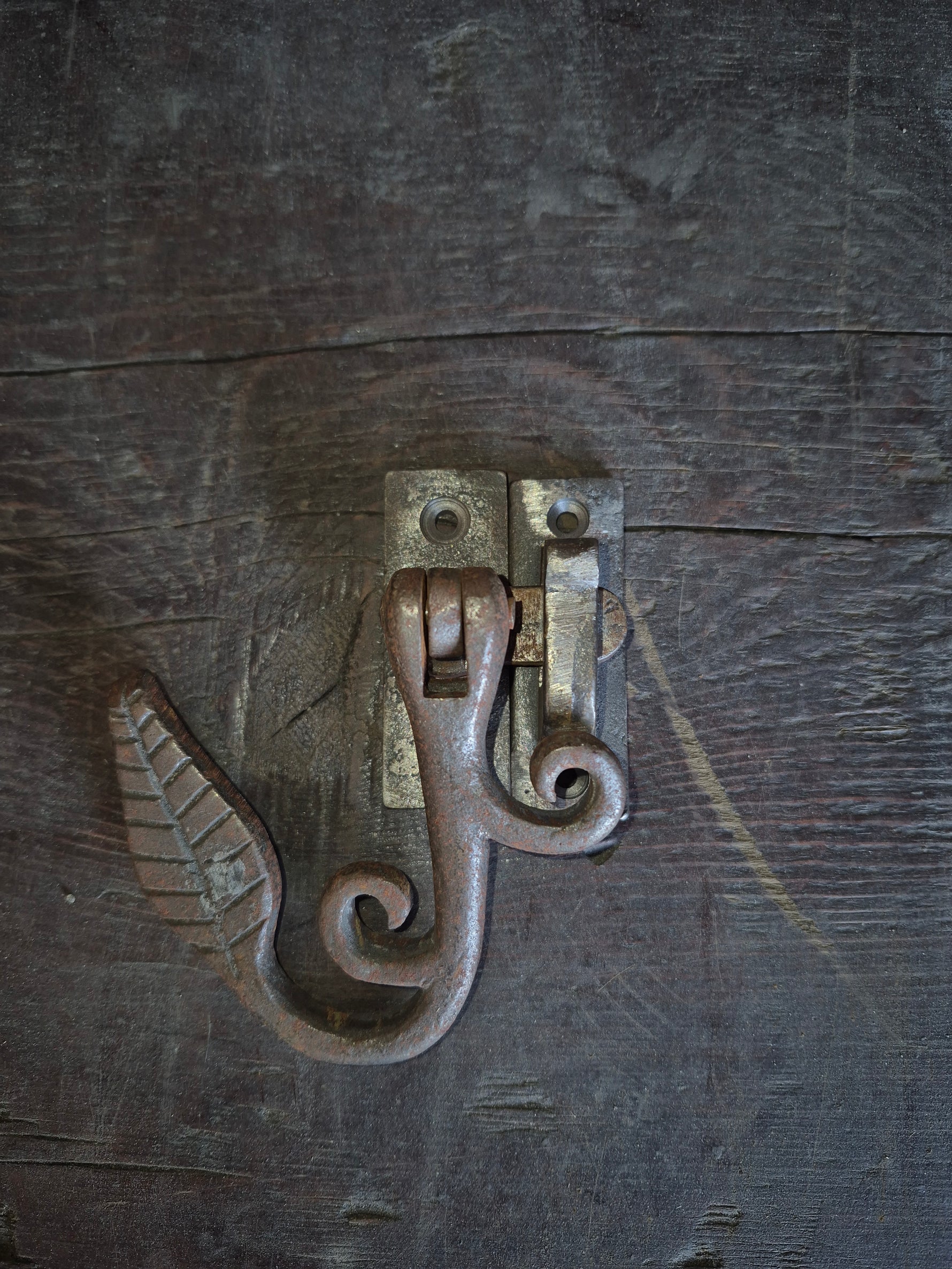 Vieux loquet de fer de château anglais