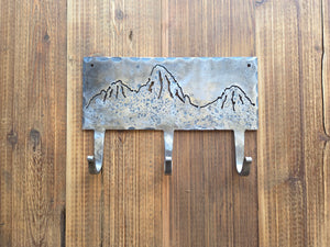 IN STOCK 3 Peaks Teton Mountains Coat Hooks - Old West Iron