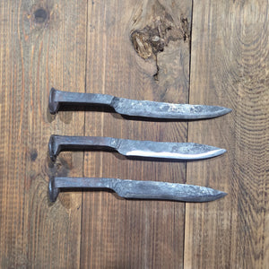 Simple railroad spike knife - Old West Iron