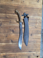 Gold handle knife with guard