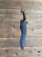 Gold handle knife with guard
