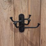Hand Forged Iron Swivel Hook — 3-Arm or 5-Arm Wall Mount Coat & Towel Hook | Made in USA, 8 Finishes