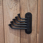 Hand Forged Iron Swivel Hook — 3-Arm or 5-Arm Wall Mount Coat & Towel Hook | Made in USA, 8 Finishes