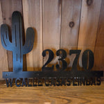Custom Cactus Address Sign