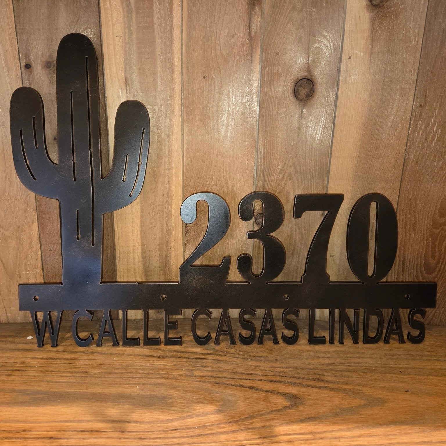 Custom Cactus Address Sign