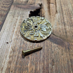 Victorian Bloom Brass Rosette - 2 1/2"