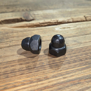 5/8" High Profile Hammered Acorn Nut - Black