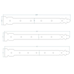 Spanish Cathedral Iron Functioning Hinge Strap