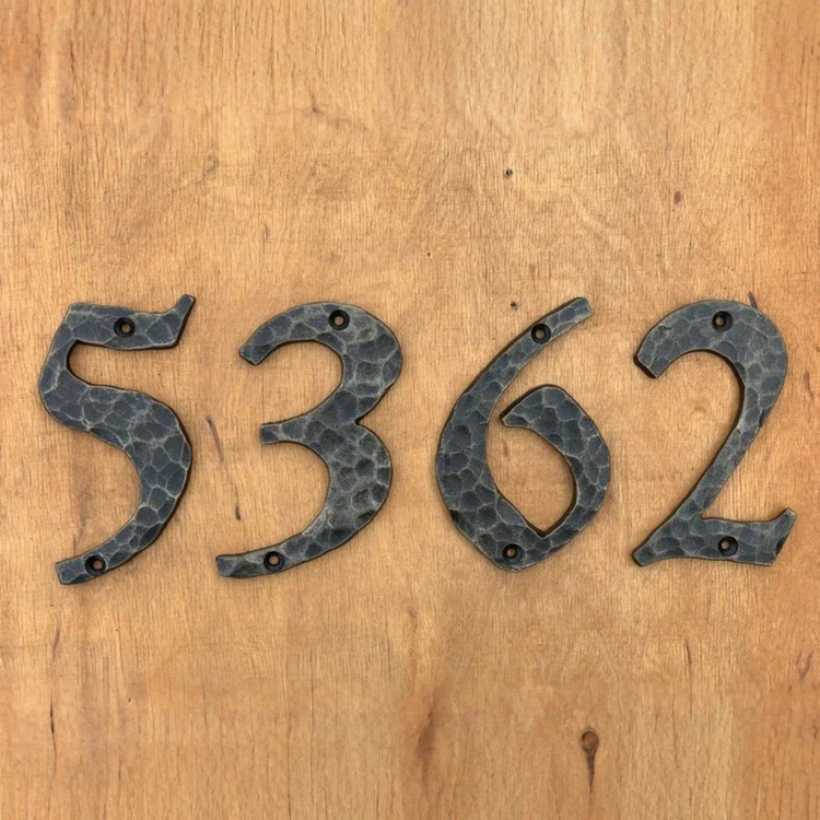 Hammered Iron House Numbers