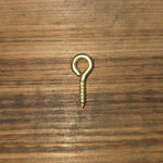 Set of 10 Brass Screw Eyes