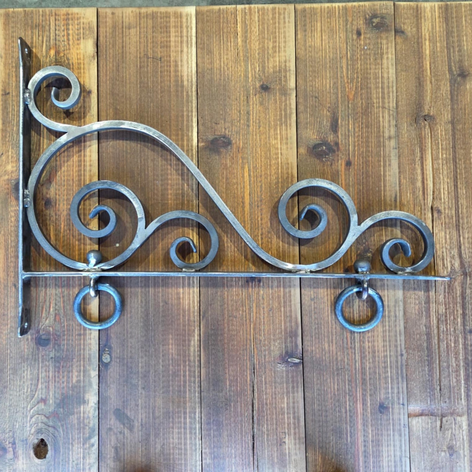 Hand-Forged Scrolled Sign Bracket