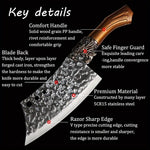 7pcs Professional Stainless Steel Kitchen Knife Set