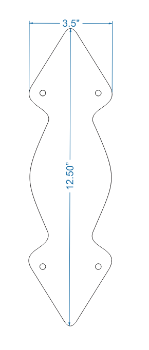 Neo-Classical Iron Push Plate Door Push Plates Push Plate