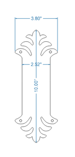 Greco-Persian Iron Push Plate Door Push Plates Push Plate