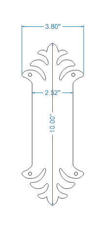 Greco-Persian Iron Push Plate Door Push Plates Push Plate